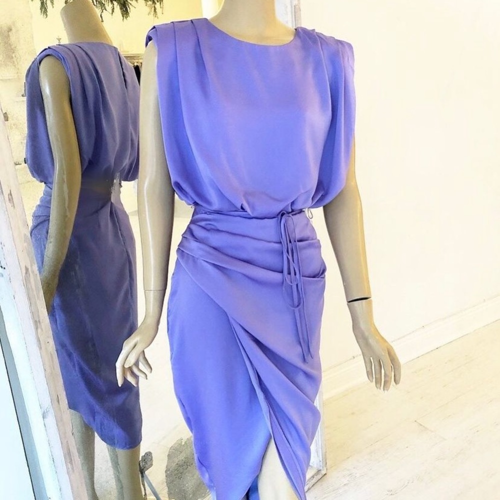 Do+Be Olivia Purple Satin Crop Top